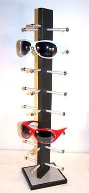 Wooden Black 8 Pair Sunglass Display Rack 1