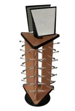 Triangle Wooden Brown 18 Pair Sunglass Display Rack 1