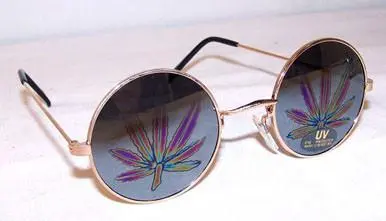 Pot Leaf Mirror Reflection Sunglasses 1