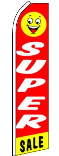 Super Swooper (15Ft) Super Sale Smile Face Flag 1
