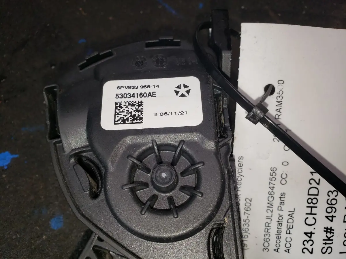 2021 Ram 3500 Accelerator Pedal With Tps. Part Number 53034004Ae 2