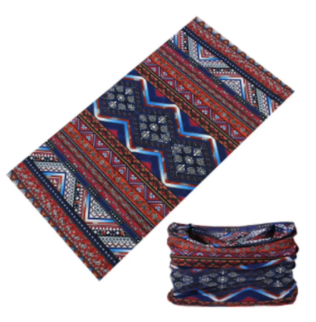 Floral Aztec Design Seamless Bandana Tube Multi Function Wrap (Sold By The Piece Or Dozen) 1