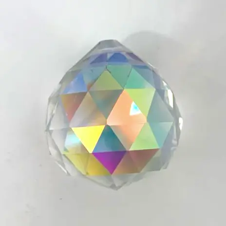 30Mm Clear Glass Crystal Prism Rainbow Light Ball 1