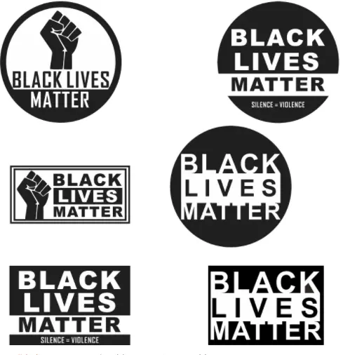 Black Lives Matter 6 Pack Assorted Stickers (Sold By The Pack Of 6) 1