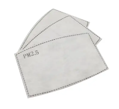 (10 Pack) 5 Layer Pm2.5 Activated Carbon Filter Mouth Non-Woven Replaceable Insert 1