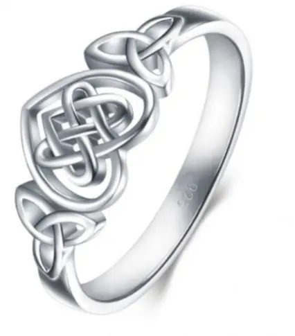 Celtic Knot Heart Sterling Silver Ring (Sold By The Piece) 1
