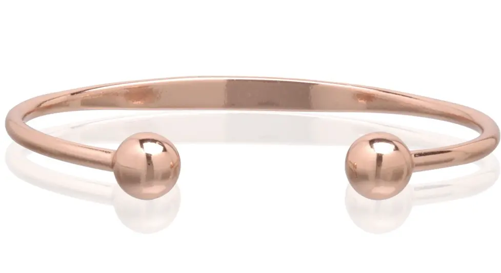Magnetic Cuff W Ball Pure Copper Bracelet  (Sold By The Piece ) 1