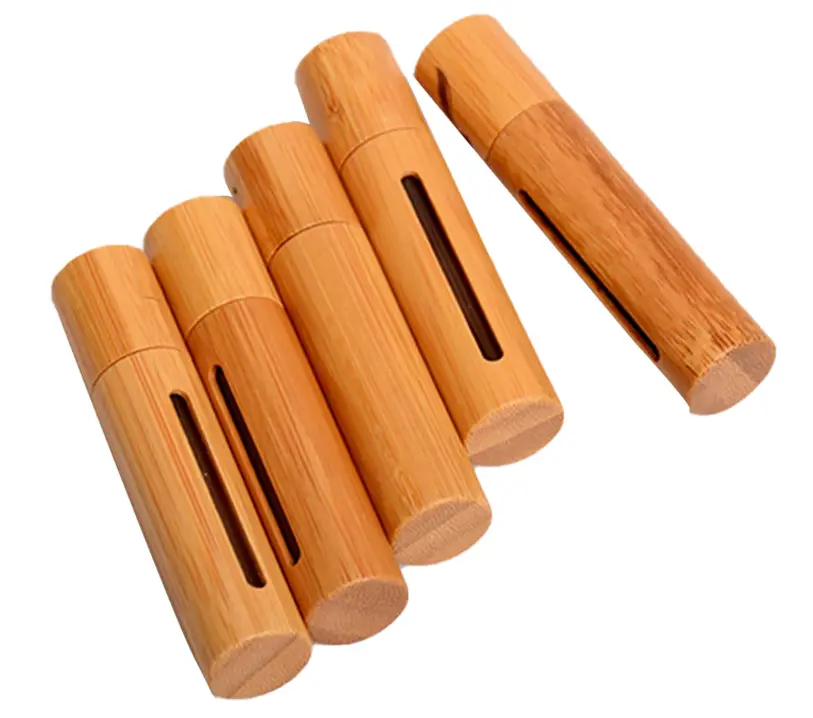 Bamboo Roll On Empty Bottle For Perfume, Essential Oils Scents (Sold By Piece 1