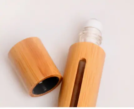 Bamboo Roll On Empty Bottle For Perfume, Essential Oils Scents (Sold By Piece 2