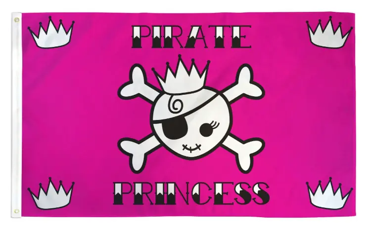Pink Pirate Princess 3 X 5 Flag (Sold By The Piece) 1