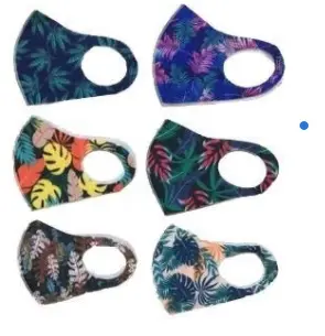 Tropical / Marijuana Leaf Face Mask With Filter Sleeve. Washable & Reusable! (Sold By The Piece Or Dozen) 1