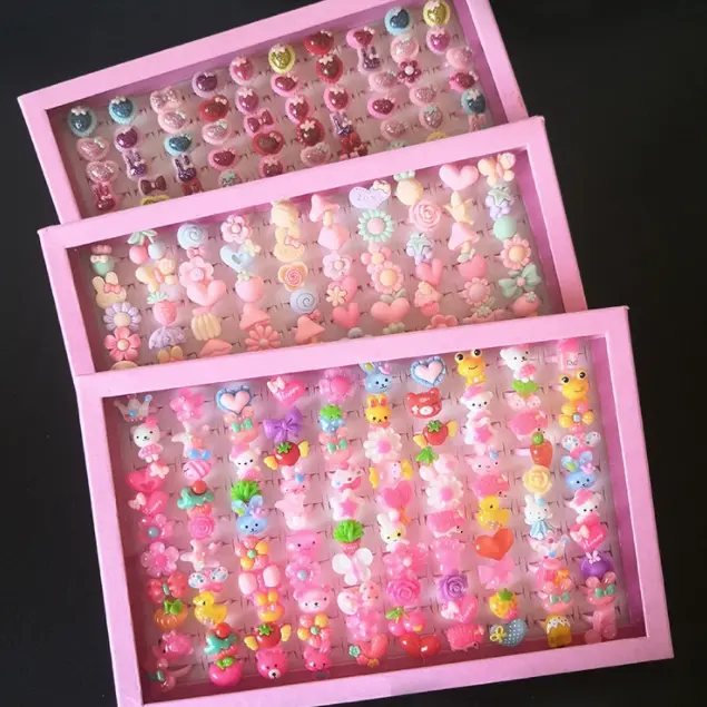 Cute Plastic Kids Finger Rings * 3 Styles* (Sold By The Dozen) 4