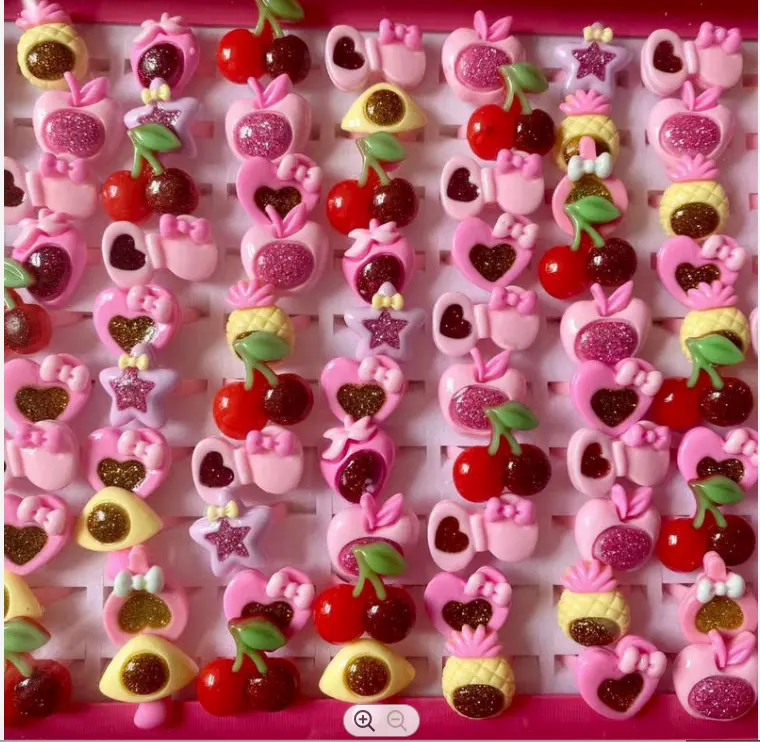 Cute Plastic Kids Finger Rings * 3 Styles* (Sold By The Dozen) 4