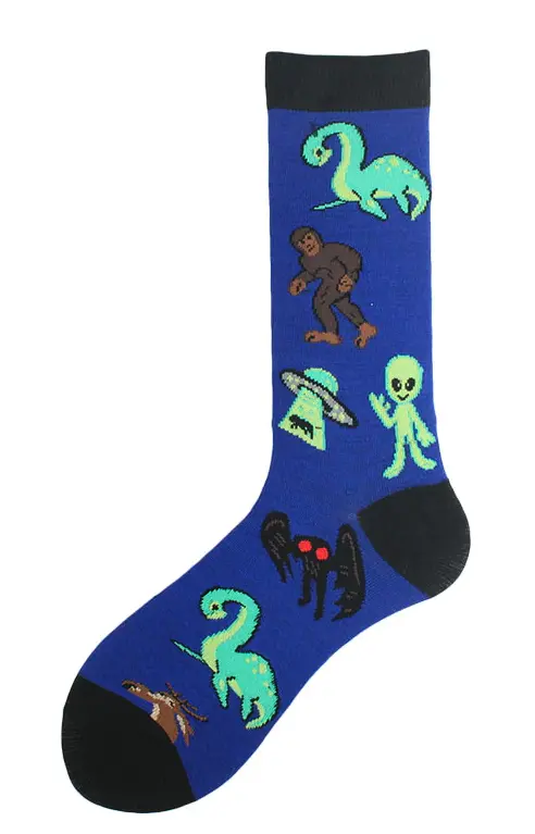 Mythical Creature Blue Unisex Crew Socks (Sold By The Pair) 1