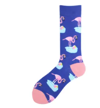 Summer Vibes Flamingo Unisex Crew Socks (Sold By The Pair) 1
