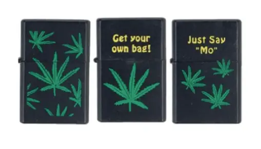 Just Say Mo Black Flip Top Oil Lighter (Sold By The Piece Or Dozen) 1