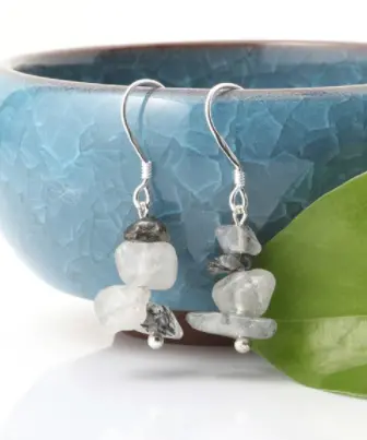 Smoky Quartz Quartz Stone Earrings (Sold By The Pair) 1