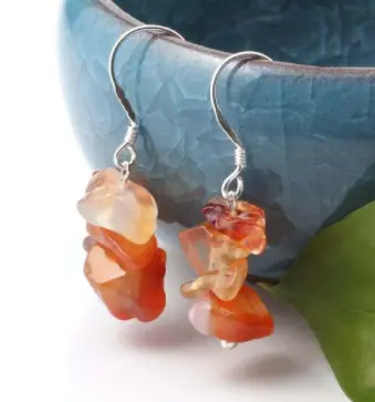 Carnelian  Stone Earrings (Sold By The Pair) 1