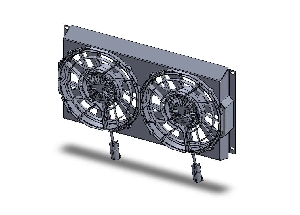 Dual 12" Brushless Fan Kit For 1964-1967 Chevelle Radiators 2