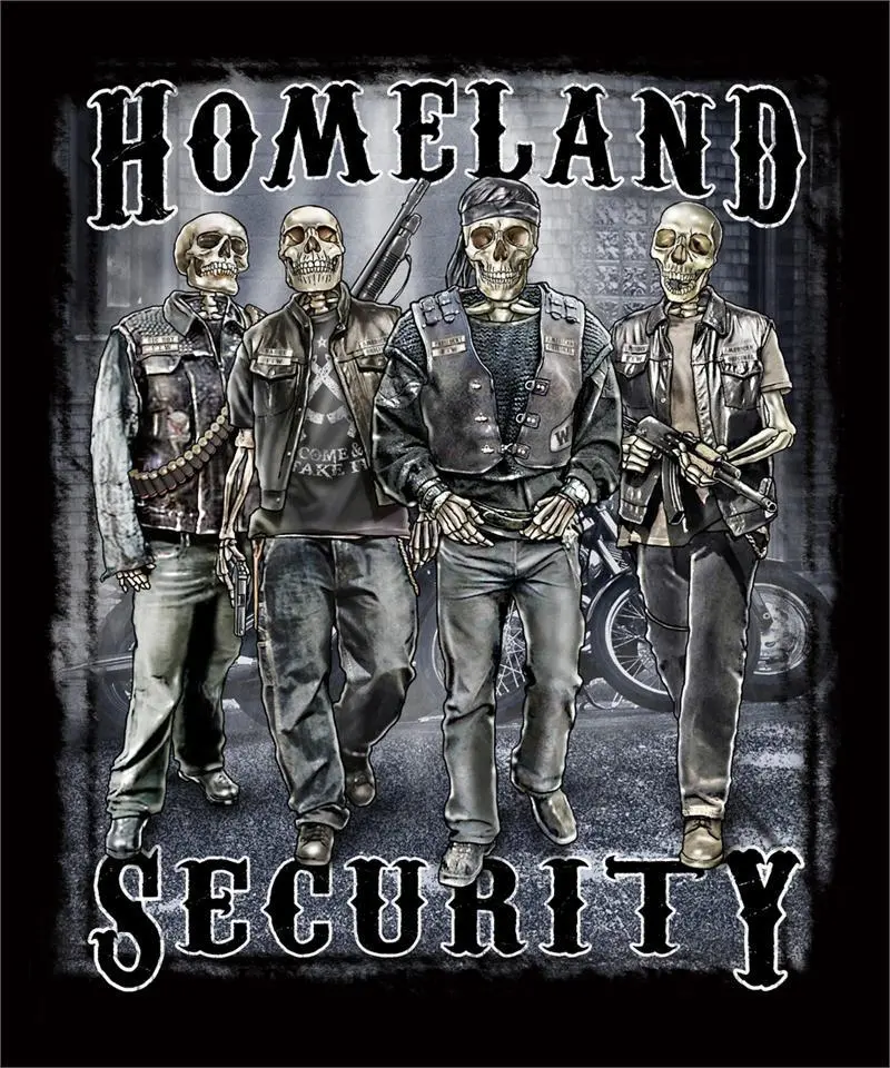 Homeland Security Skeleton Soldiers Short Sleeve Tee-Shirt 1