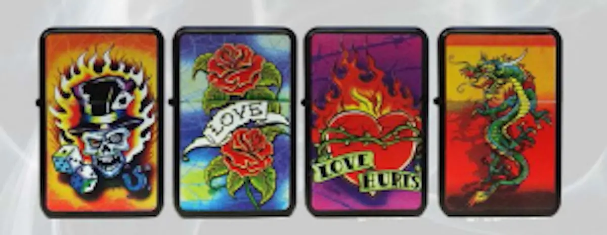 Tattoo Style Flip Top Oil Lighter 1