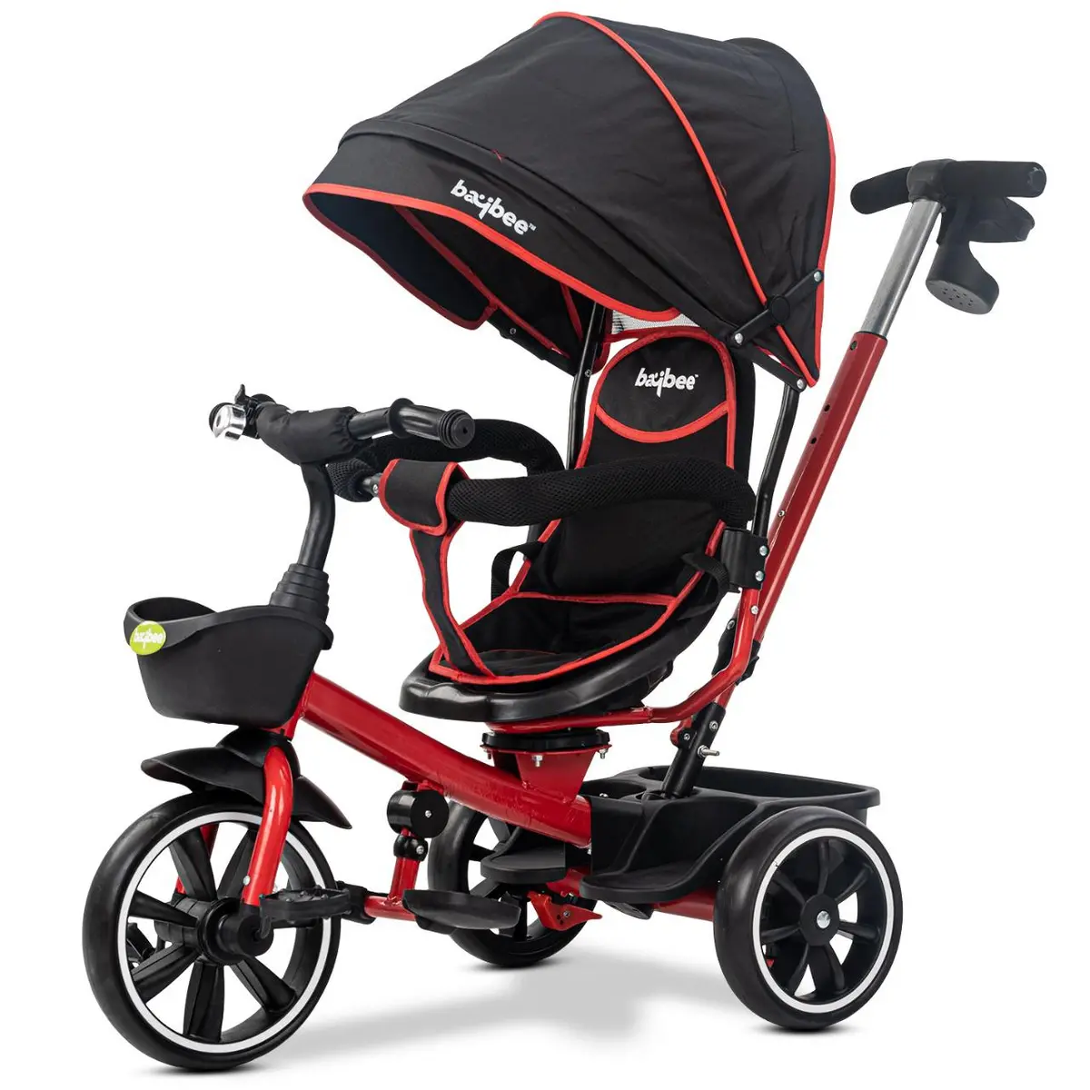 Maxter 4 In 1 Kids Trikes Cycle Baby Tricycle With Canopy & Parental Push Handle 2