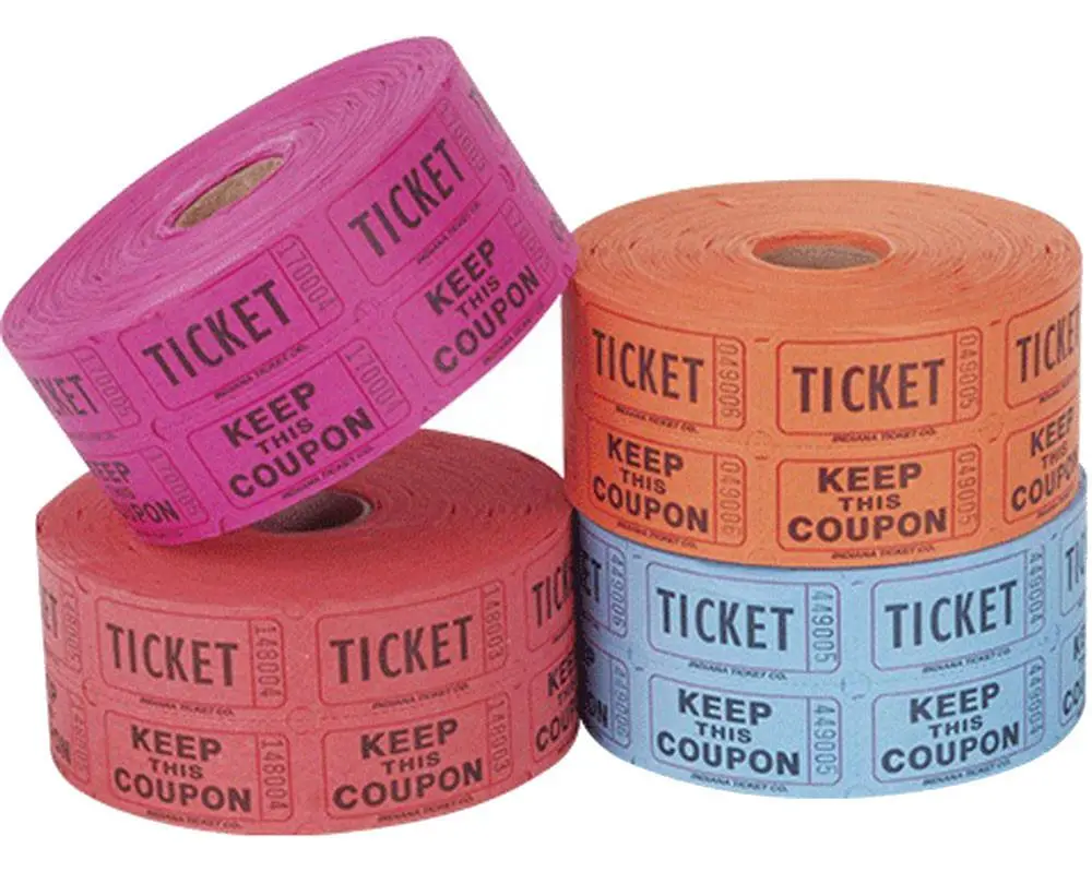 Roll Of 1000 Double Raffle Tickets 1