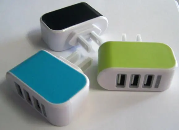 Triple Usb Wall Plug In Phone Charger Accessory 1