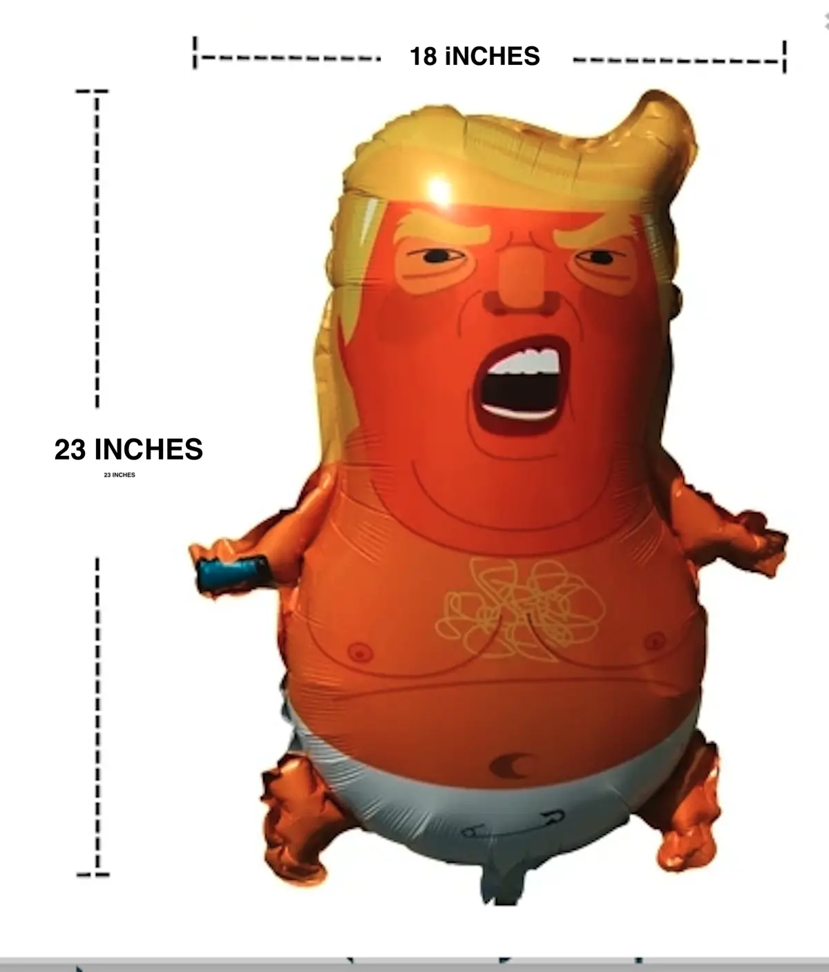 Trump Baby Foil Novelty Party Balloon 23"X18" 1
