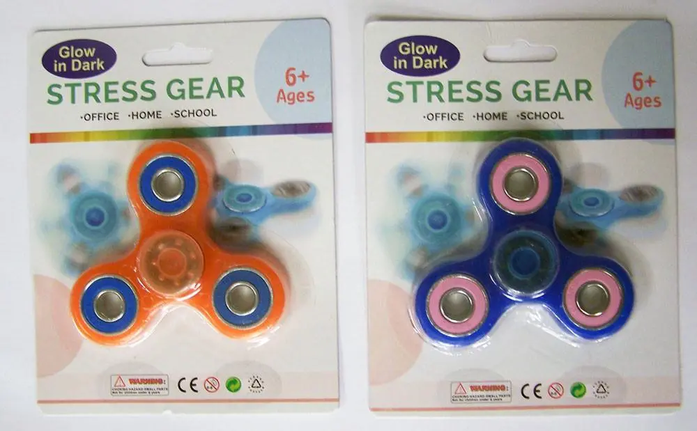 Two Tone Glow In The Dark Finger Fidget Hand Flip Spinners 1