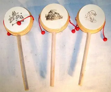Wooden Chinese Drums 1