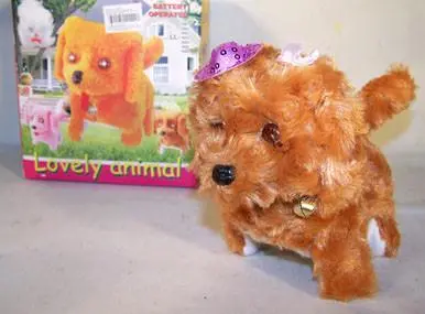Battery Operated Fuzzy  Walking Barking Dog 1
