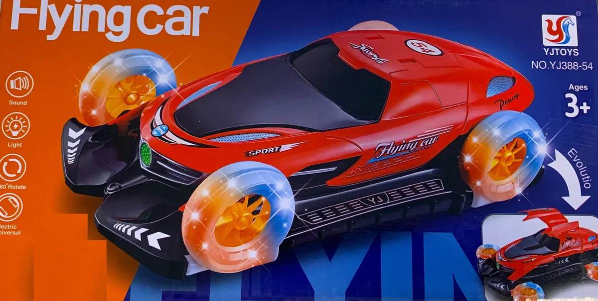 Light Up Spinning Flying Gull Wing Door Car (Sold By The Piece) 1