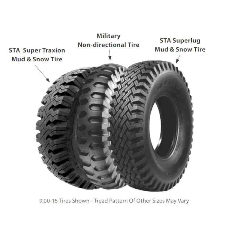 New Sta Military Non-Directional Tire - 7.50-16 - 32.5" Diameter - 13-104 1