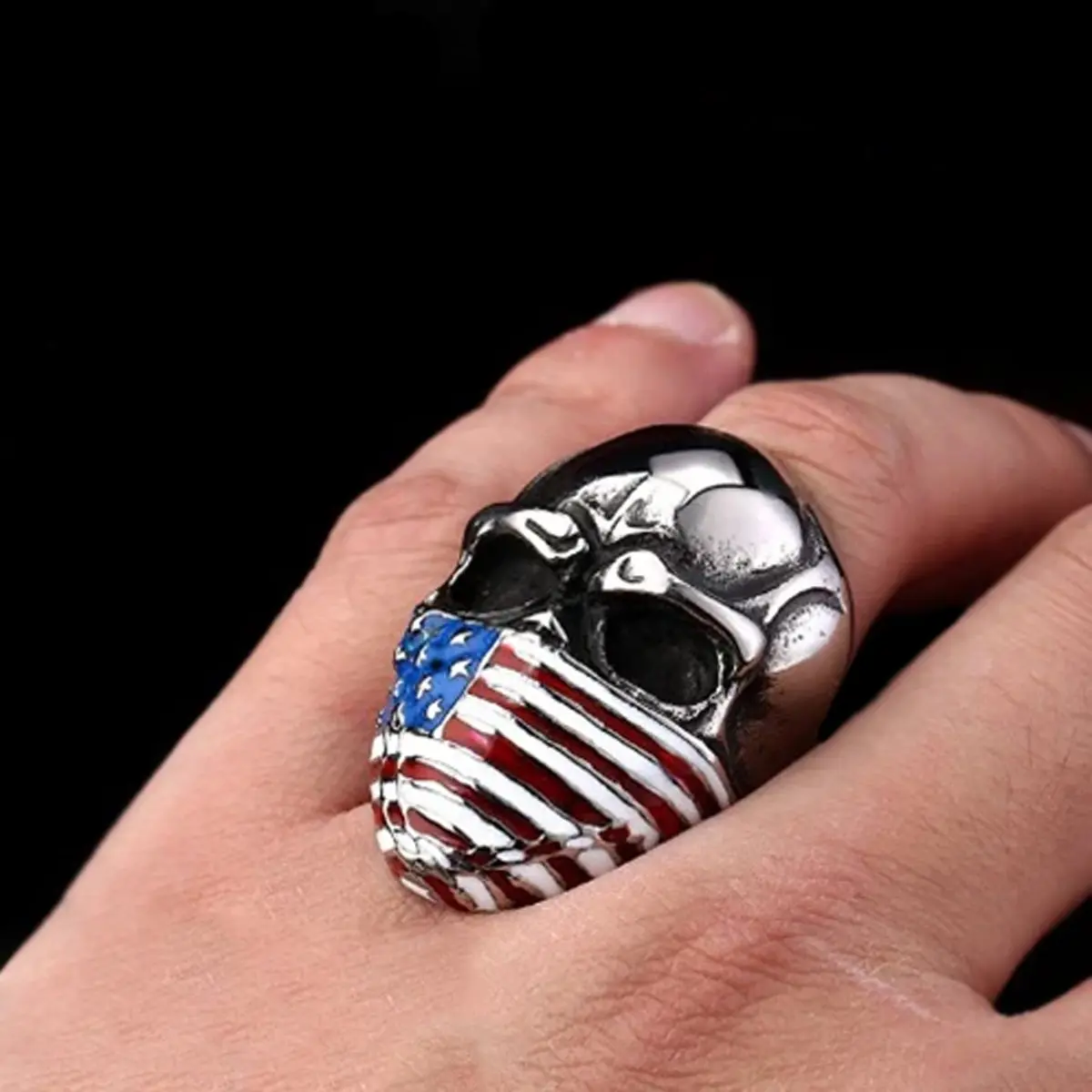Us, Tx Or Cdn Skull Ring 1