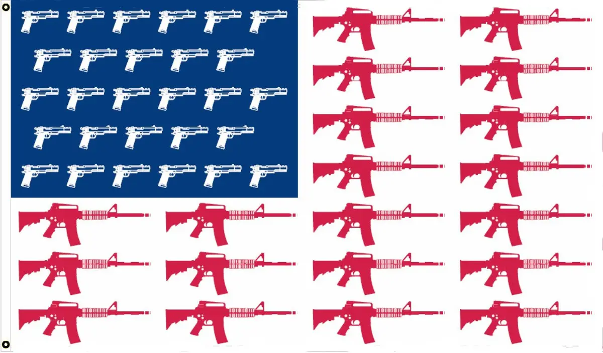 American Guns / Rifle 2Nd Amendment (3Ft X 5Ft) Flag 1