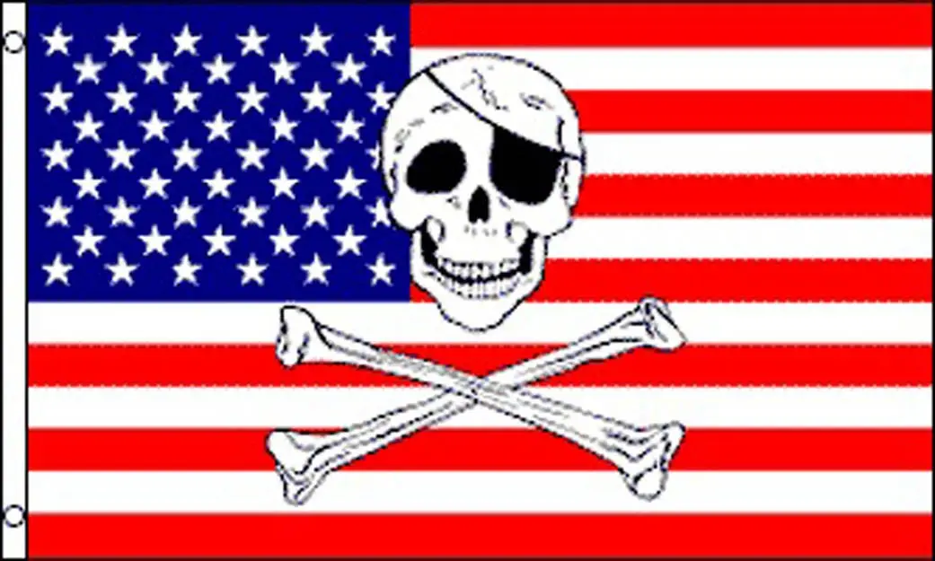 American Skull X Bones Pirate (3Ft X 5Ft) Flag 1