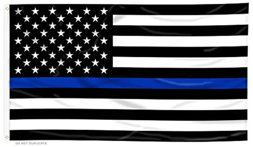 2 X 3 American Black White Blue Thin Line Police Flag ( Sold By The Piece ) 1