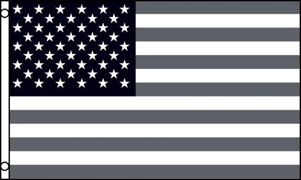 American Black And Gray Usa (3Ft X 5Ft) Flag 1