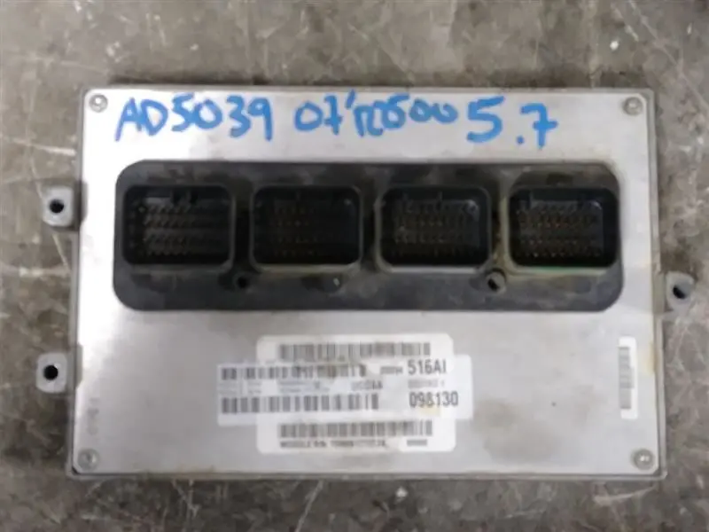2007 Ram 2500 5.7L V8 Powertrain Control Module (Pcm). Part Number 5094356Ac 1