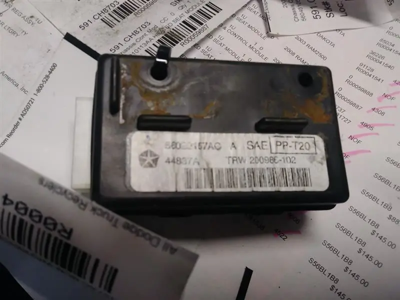 Ram2500 Timing And Control Body Control Module (Bcm). Part Number 56020157Ac 1