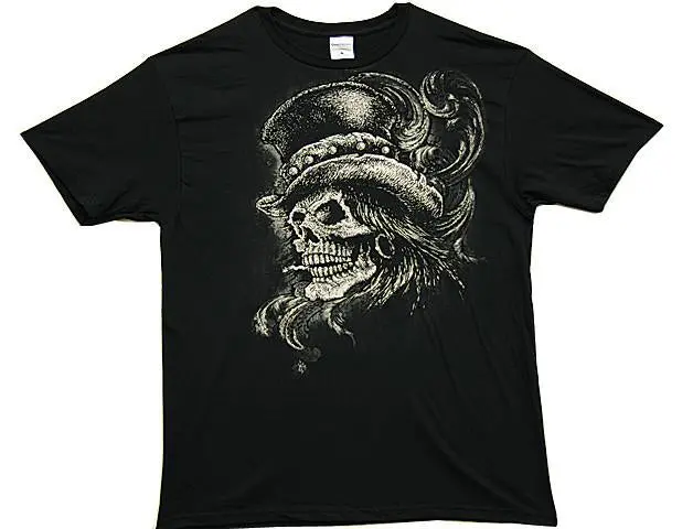 Magic Skull Stove Top Hat Tee Shirt 1