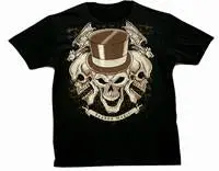 Magic Skulls And Bats Black Tee Shirt 1