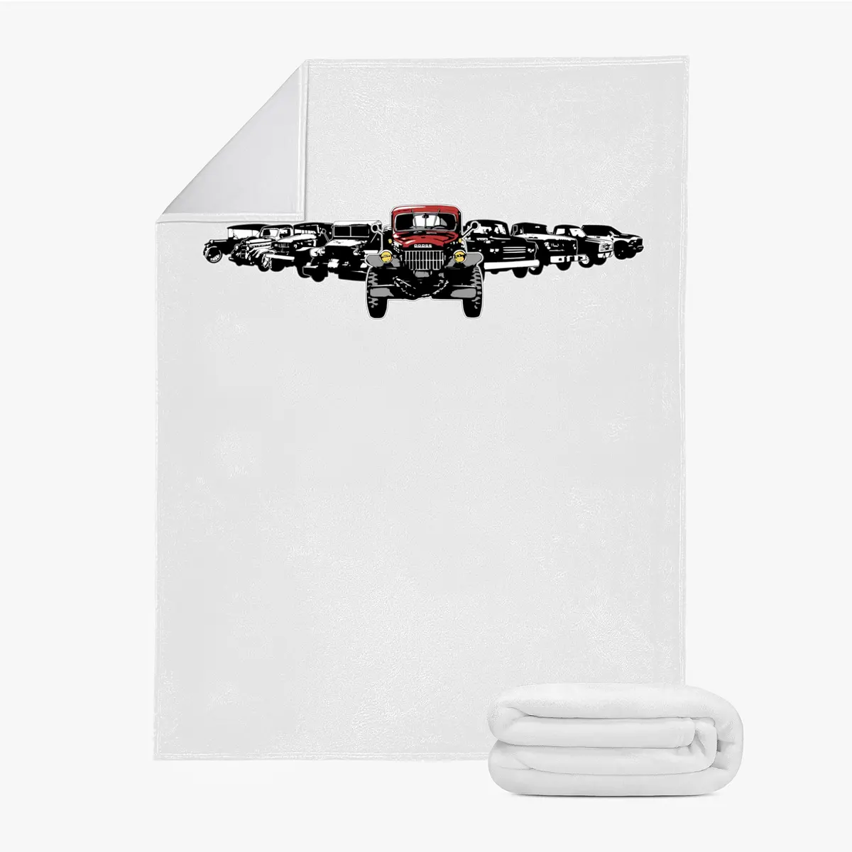Dodge Truck Evolution - Plush Travel Blanket 1