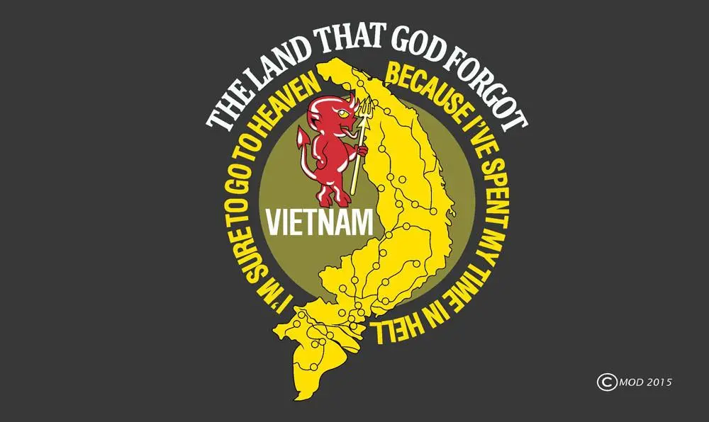 Veitnam Vet The Land That God Forgot Military (3Ft X 5Ft) Flag 1