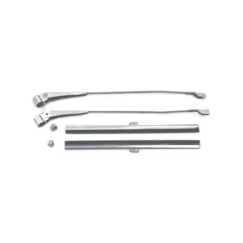 New Early Hook Type Closed Cab Windshield Wiper Arms, Blades And Nut Set - Wabs001 1