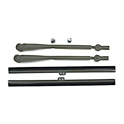 New M37 & M43 Adjustable Windshield Wiper Arm, Blade & Nut Set - 10” Blades - Wabs04-2 1