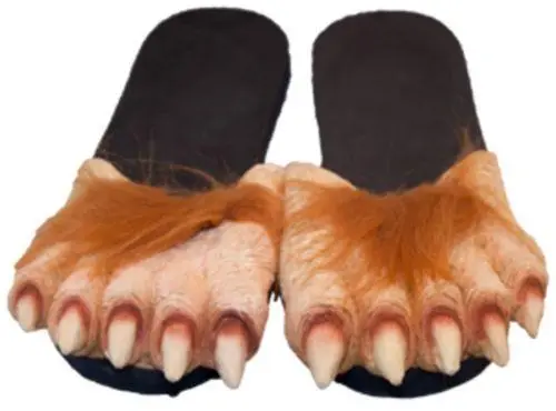 Hairy Werewolf Big Foot Sandals Feet 1