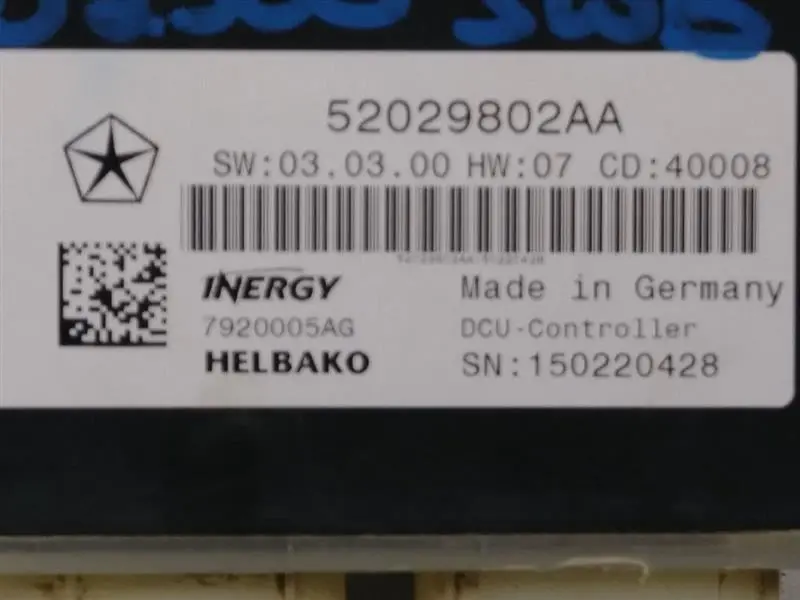 2015 Ram2500 Diesel Exhaust Fluid Module (Def Module). Part Number 52029802Aa 2