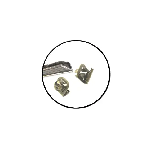 New Closed Cab Wing Vent Window Glass Sweep Set - 15-1/4” Sweeps W/Clips - Nwgs2pcdg 1
